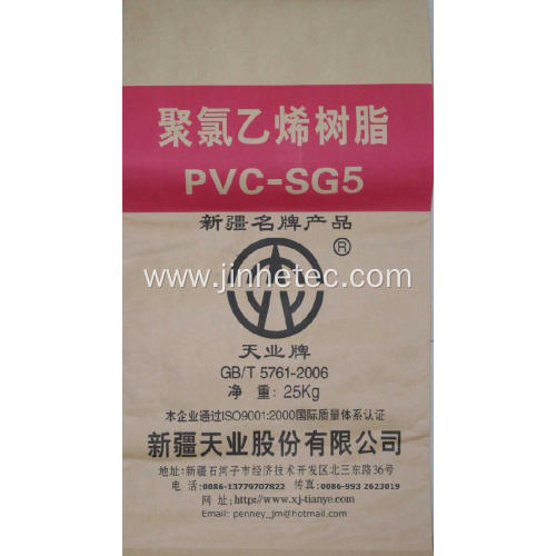 Buy Tianye SG5 K67 PVC Resin For Pipe